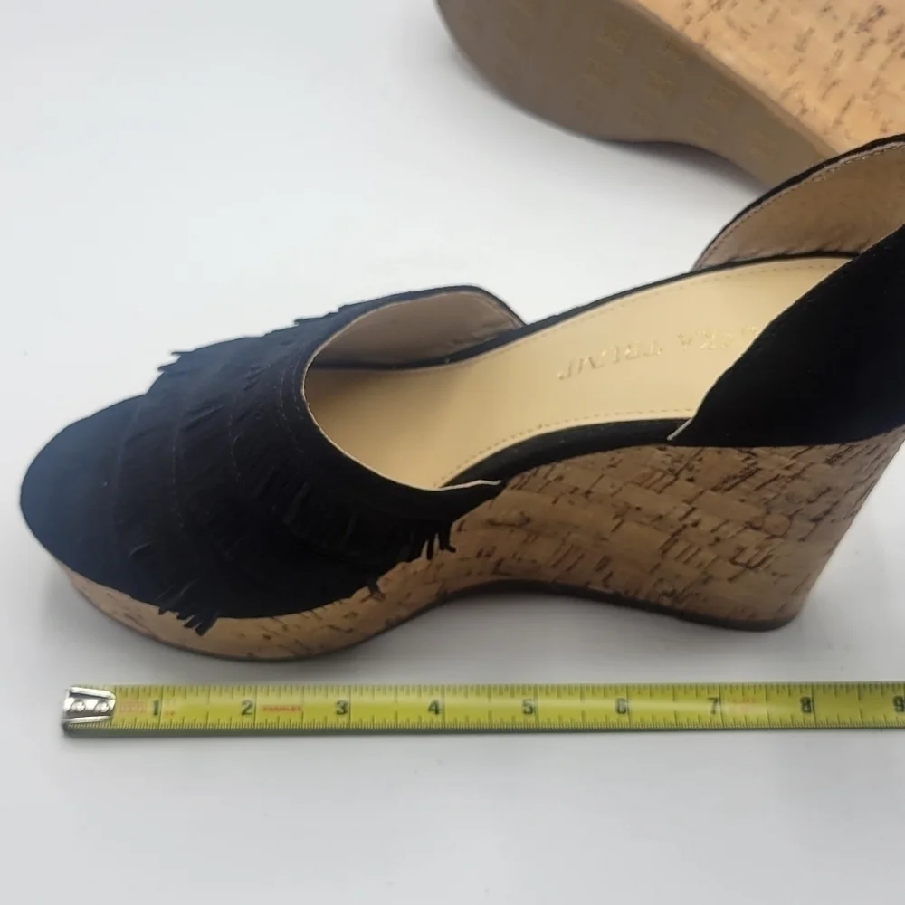 Ivanka Trump leather upper platform with fringe details size 71/2m